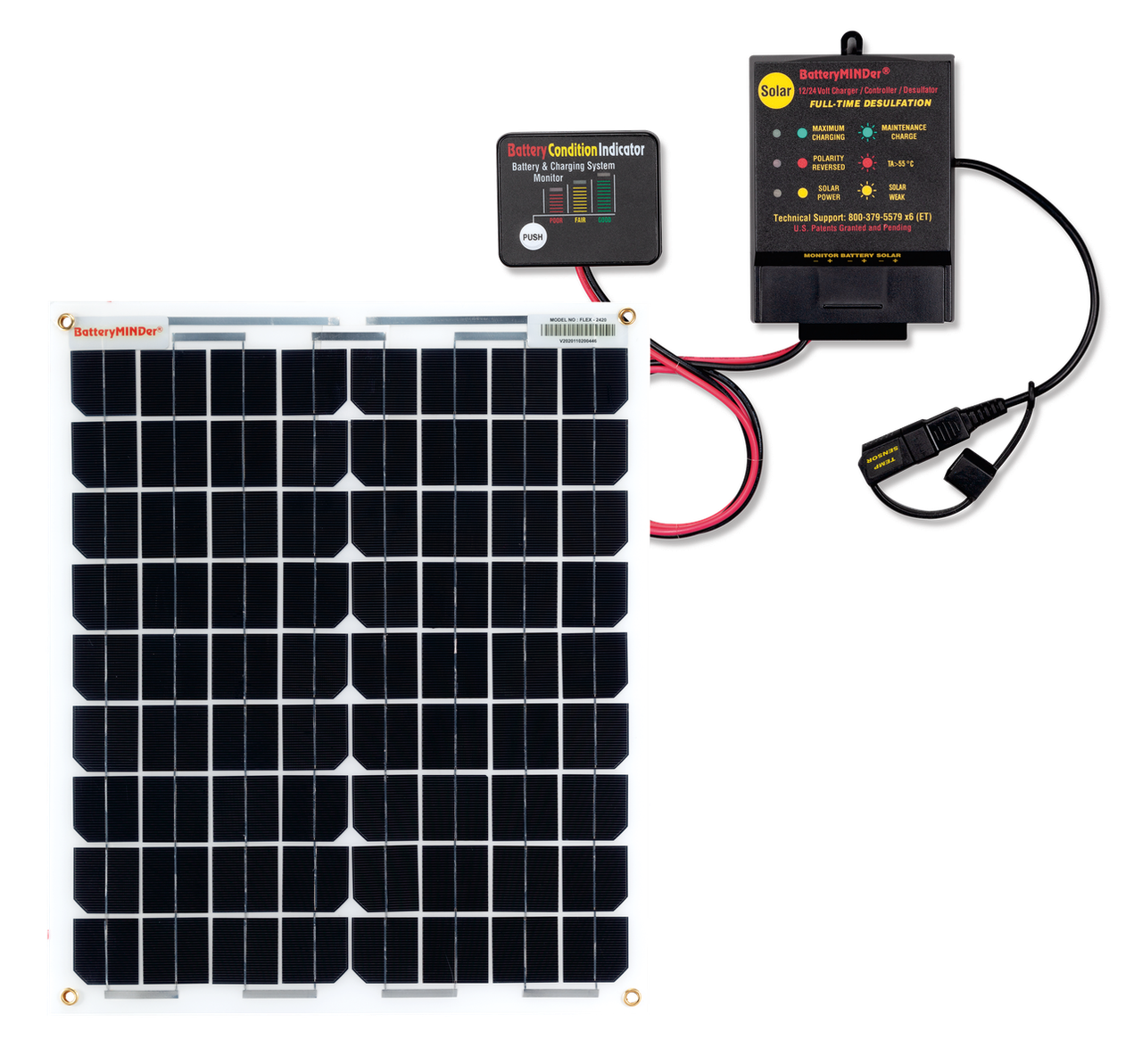 Контроллер BatteryMINDer SCC1224‑AA‑S2 AVIATION 12/24 В с солнечным зарядным устройством 20 Вт для аккумуляторов Gill